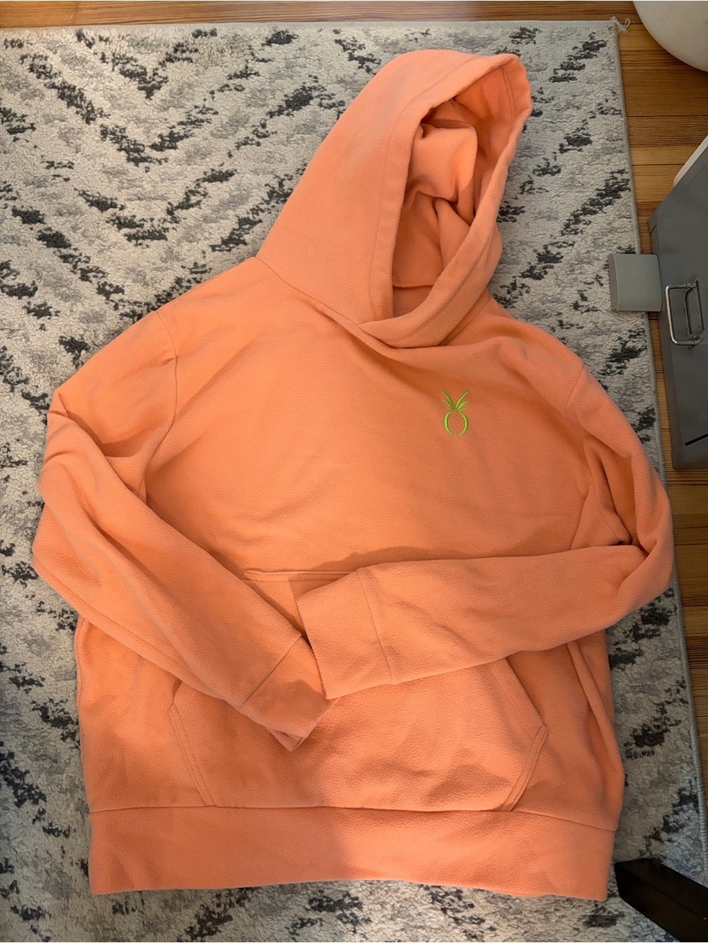 Dudley Stephens peach fleece hoodie sweatshirt fleece, medium
